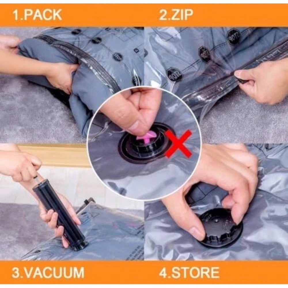 24 Pack Vacuum Storage Bags with Electric Pump, 5 Jumbo, 5 Large, 5 Medium, 5 Sm - Picture 7 of 9